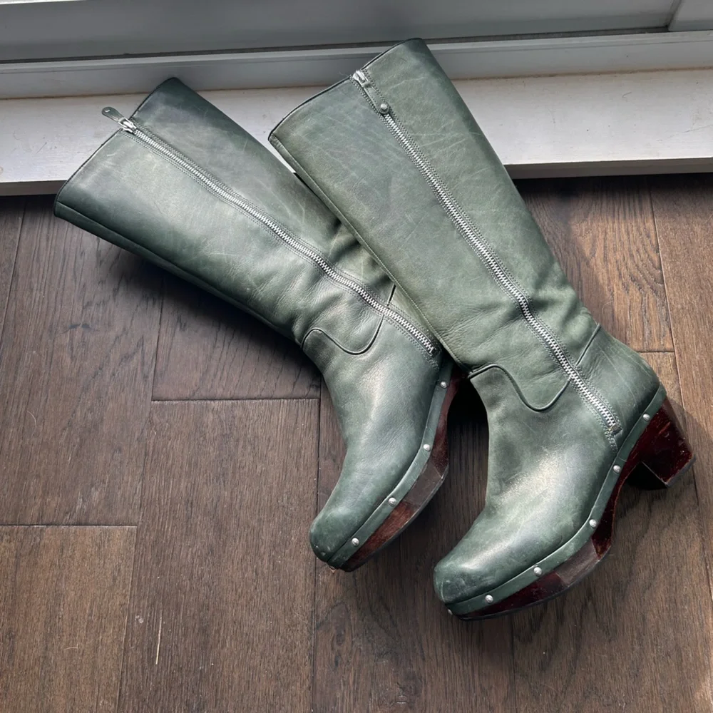 RARE Rockport adiPRENE by addidas Green Knee-High Women's Boots - Size 9.5 - Picture 1 of 10